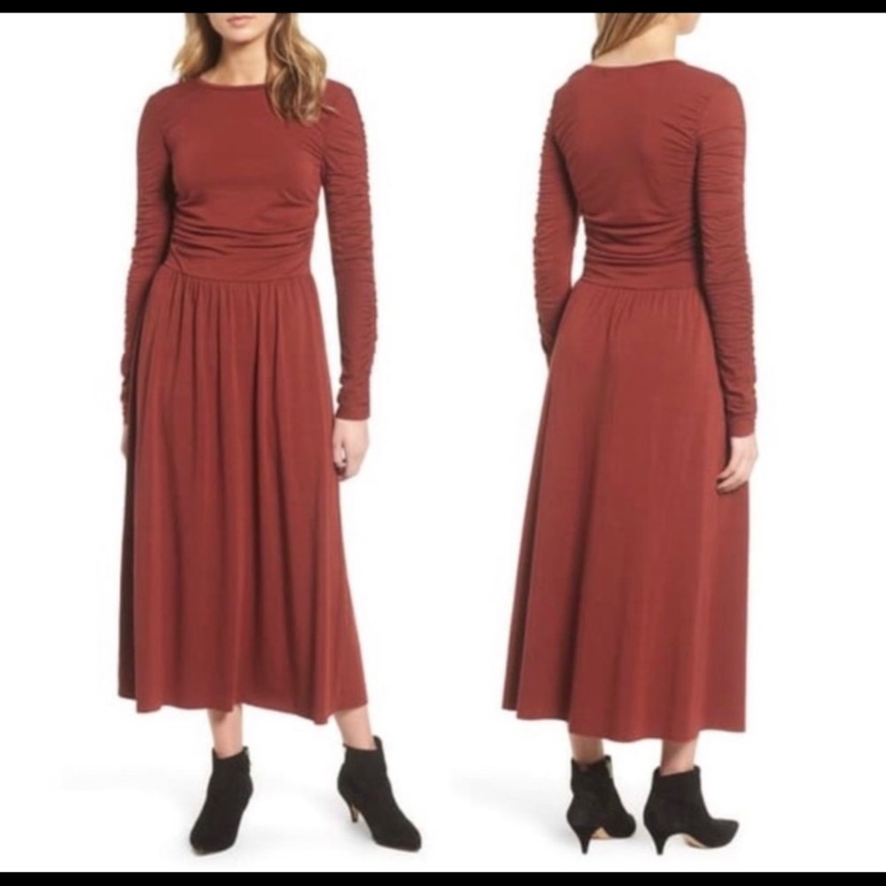 NWOT Treasure & Bond Knit Ruched Midi Dress M